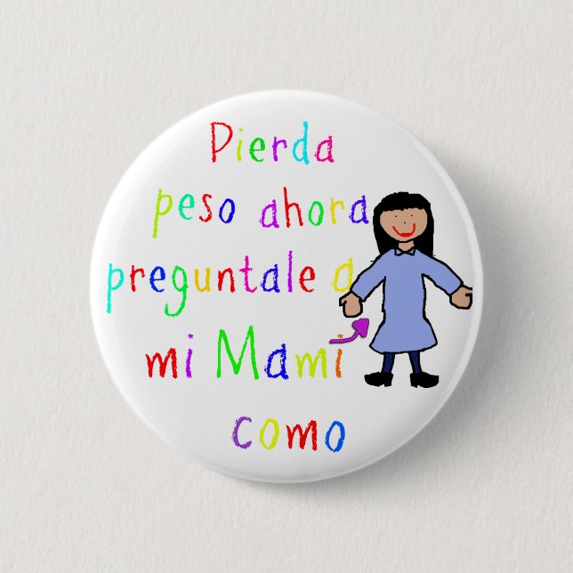 Badge Rond 5 Cm bouton d'espanol d'en de ninos (Devant)