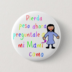 Badge Rond 5 Cm bouton d'espanol d'en de ninos