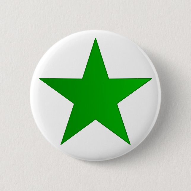 Badge Rond 5 Cm Bouton d'espéranto (Devant)