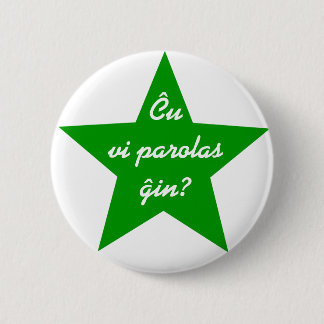 Badge Rond 5 Cm bouton d'espéranto, espéranto-butono