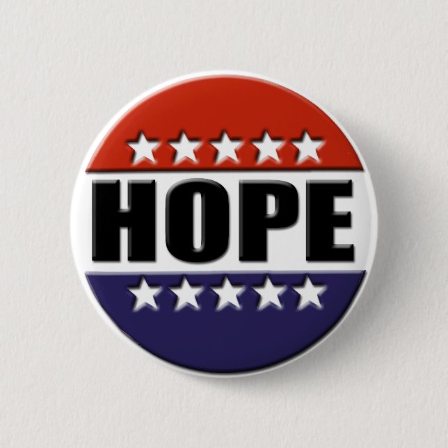 Badge Rond 5 Cm Bouton d'espoir d'Obama (Devant)
