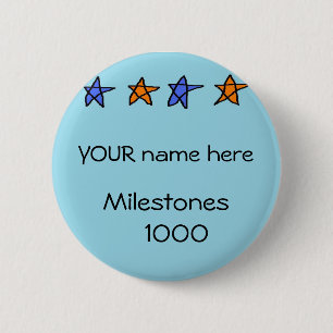 Badge Rond 5 Cm Bouton d'étapes importantes de Geocaching
