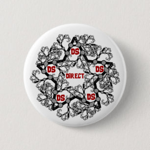 Badge Rond 5 Cm Bouton d'étoile de DS