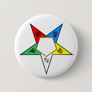 Badge Rond 5 Cm Bouton d'étoile de fleur d'OES