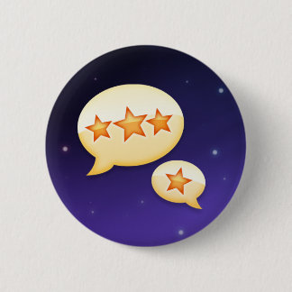 Badge Rond 5 Cm Bouton d'étoile de scintillement