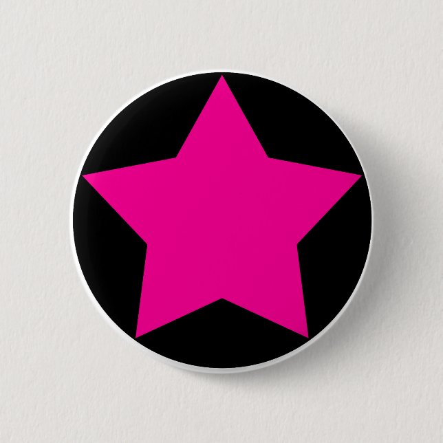 Badge Rond 5 Cm Bouton d'étoile d'Emo (rose) (Devant)