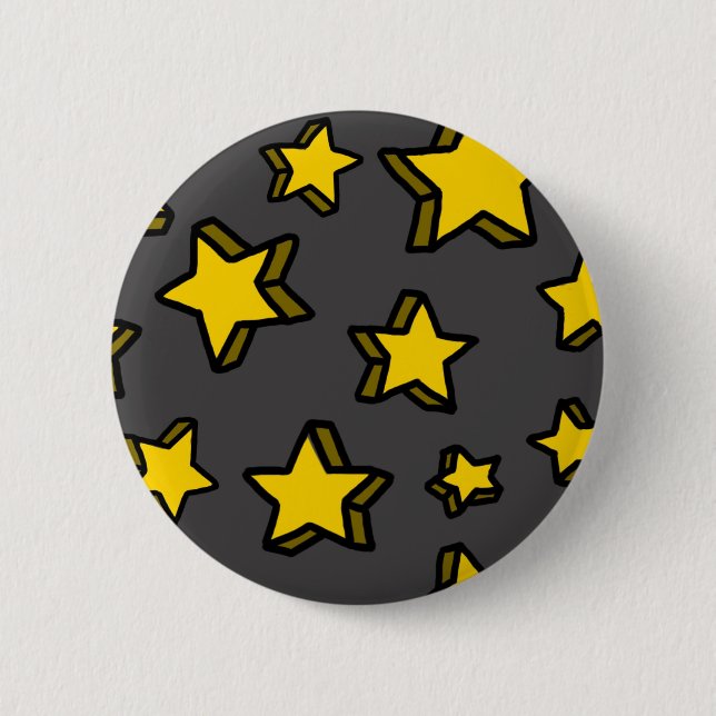 Badge Rond 5 Cm Bouton d'étoiles (Devant)