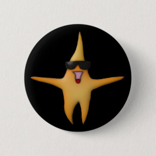 Badge Rond 5 Cm Bouton d'étoiles de mer
