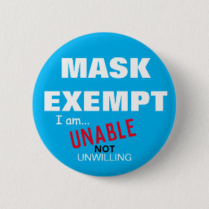Badge Rond 5 Cm Bouton d'exemption