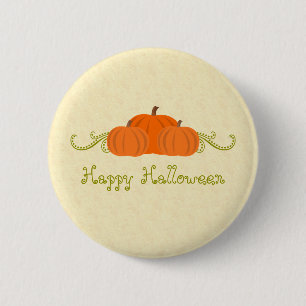 Badge Rond 5 Cm Bouton d'Halloween citrouille