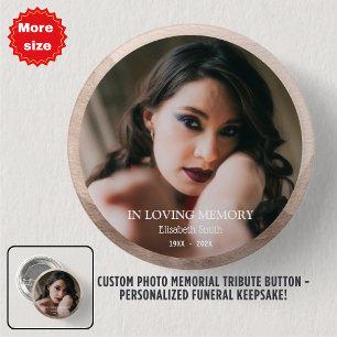 Badge Rond 5 Cm Bouton d'hommage commémoratif personnalisé - Perso