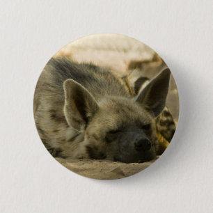 Badge Rond 5 Cm Bouton d'hyène de sommeil