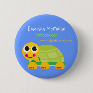 Badge Rond 5 Cm Bouton d'identification de tortue