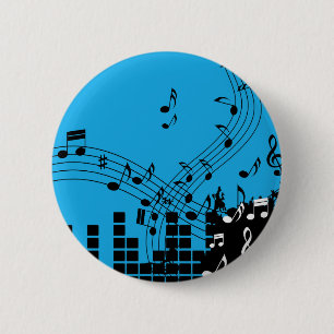 Badge Rond 5 Cm Bouton d'illustration de musique