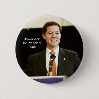 Badge Rond 5 Cm Bouton d'image de Brownback