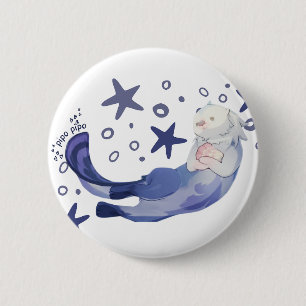 Badge Rond 5 Cm Bouton d'impact Otter Genshin