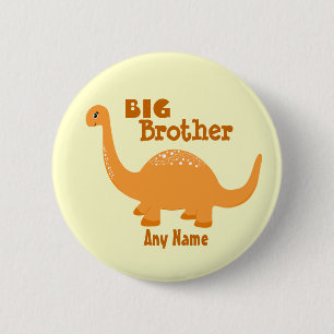 Badge Rond 5 Cm Bouton d'impression Big Brother Dinosaur