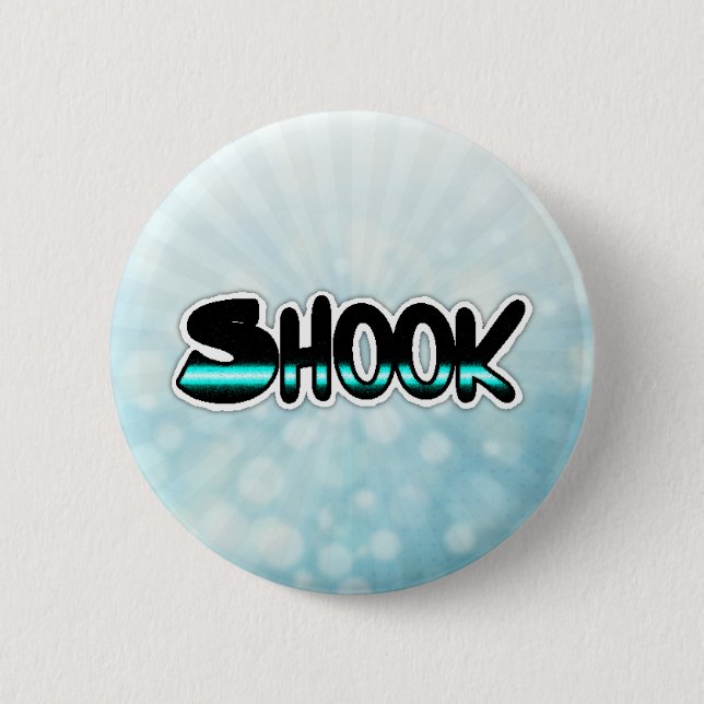 Badge Rond 5 Cm Bouton d'inclinaison Turquoise et noir (Devant)