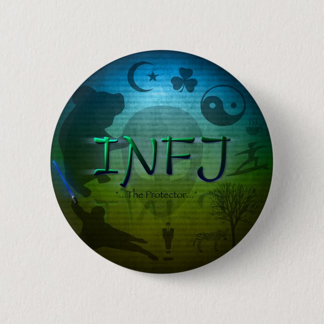 Badge Rond 5 Cm Bouton d'INFJ (Devant)