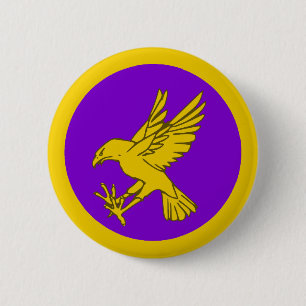Badge Rond 5 Cm Bouton d'insigne de la population du royaume de Ca
