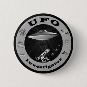 Badge Rond 5 Cm Bouton d'investigateur d'UFO