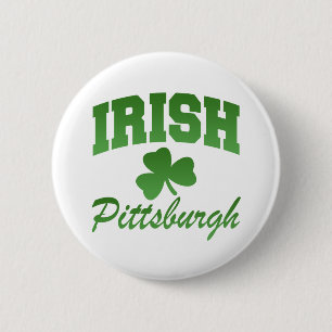 Badge Rond 5 Cm Bouton d'Irlandais de Pittsburgh