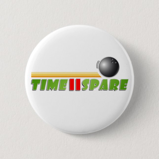 Badge Rond 5 Cm Bouton disponible du temps deux (Devant)