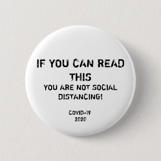 BADGE ROND 5 CM BOUTON DISTANCÉ SOCIAL