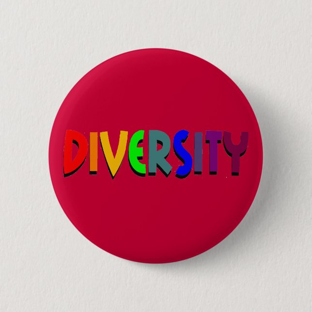 Badge Rond 5 Cm Bouton Diversité (Devant)