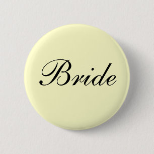 Badge Rond 5 Cm Bouton d'ivoire de jeune mariée