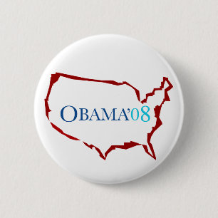 Badge Rond 5 Cm Bouton d'Obama 08