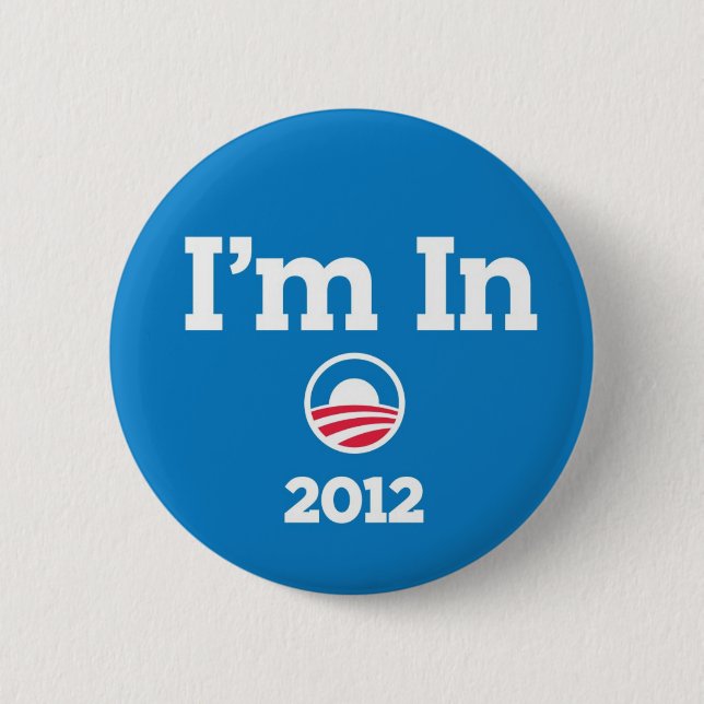 Badge Rond 5 Cm Bouton d'Obama 2012 (Devant)