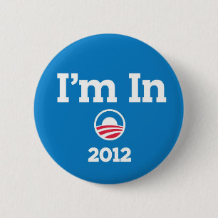 Badge Rond 5 Cm Bouton d'Obama 2012