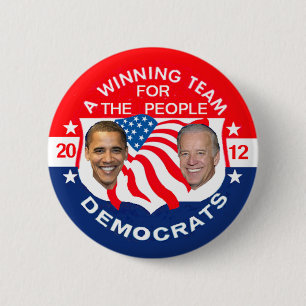 Badge Rond 5 Cm Bouton d'Obama 2012