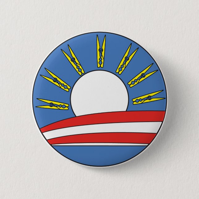 Badge Rond 5 Cm Bouton d'Obama 2012 (Devant)
