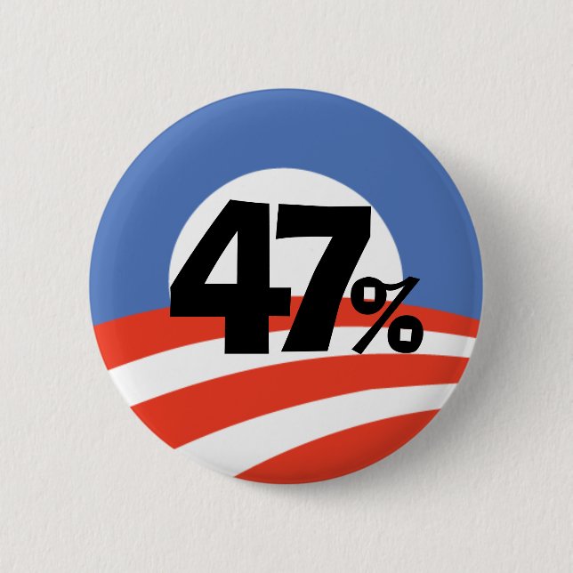 Badge Rond 5 Cm Bouton d'Obama 47% (Devant)