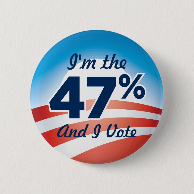 Badge Rond 5 Cm Bouton d'Obama de 47 pour cent (Devant)