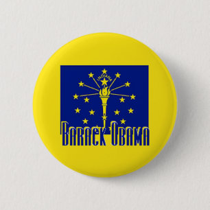 Badge Rond 5 Cm Bouton d'Obama INDIANA