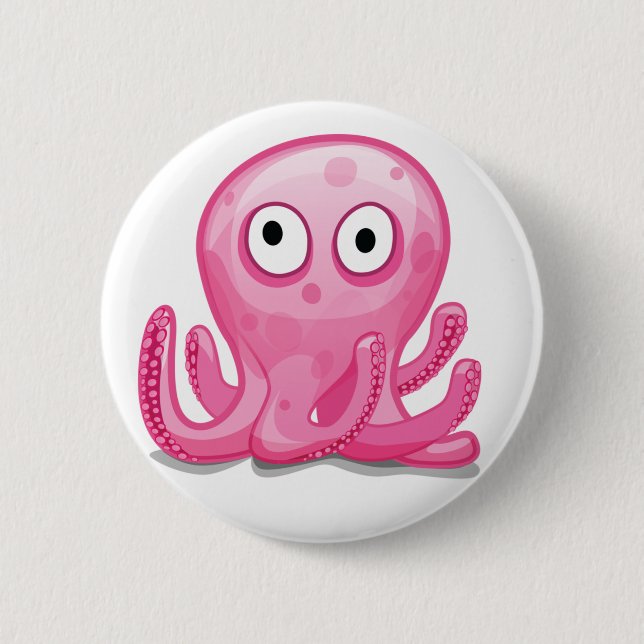 Badge Rond 5 Cm Bouton d'Octapoda (Devant)