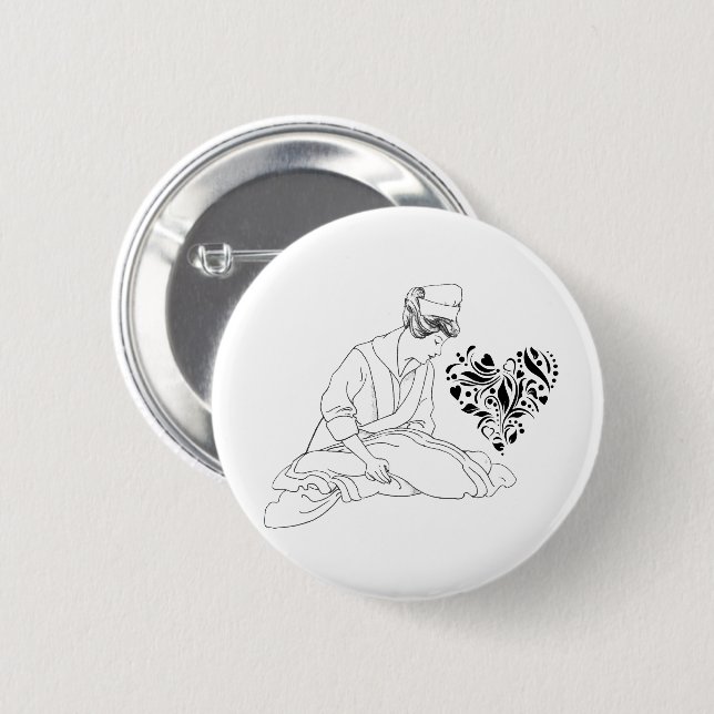 Badge Rond 5 Cm Bouton Docteur (Devant & derrière)