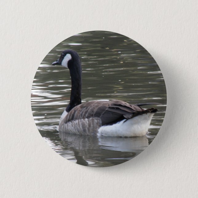 Badge Rond 5 Cm Bouton d'oie du Canada (Devant)