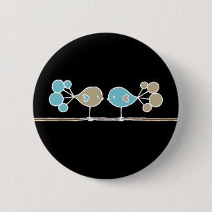 Badge Rond 5 Cm Bouton d'oiseaux de Circletail