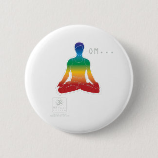 Badge Rond 5 Cm Bouton d'OM Lotus Chakras