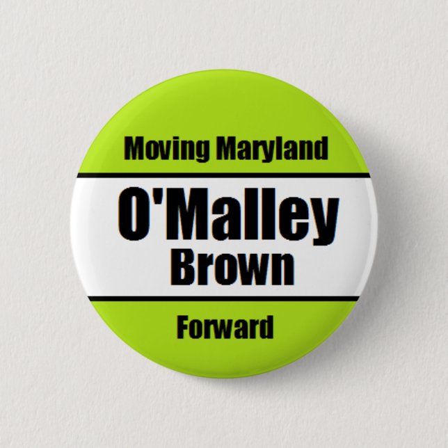 Badge Rond 5 Cm Bouton d'O'Malley-Brun (Devant)