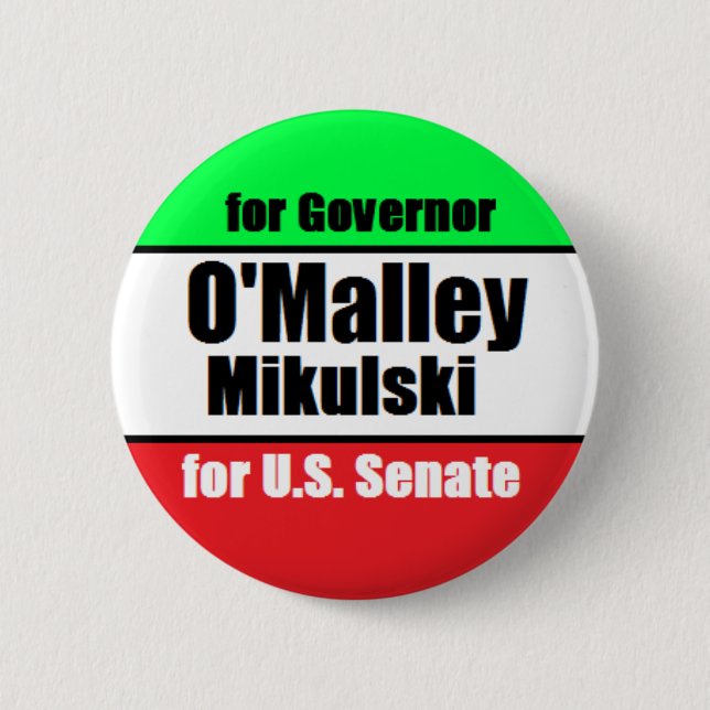 Badge Rond 5 Cm Bouton d'O'Malley Mikulski (Devant)