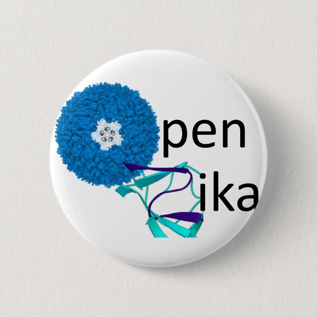 Badge Rond 5 Cm Bouton d'OpenZika (Devant)