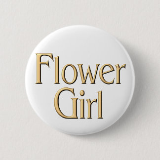 Badge Rond 5 Cm Bouton d'or de demoiselle de honneur