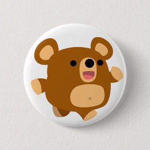 Badge Rond 5 Cm Bouton d'oreille jouant joli dessin