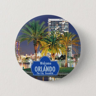 Badge Rond 5 Cm Bouton d'Orlando la Floride