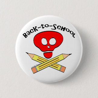 Badge Rond 5 Cm Bouton dos à l'école